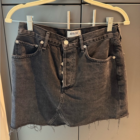 Agolde Dresses & Skirts - AGOLDE Black Denim Skirt Size 27